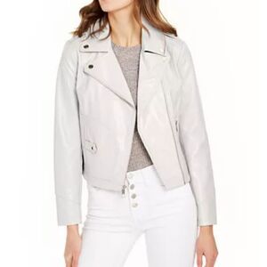 Guess L Faux Leather Snake Embossed Moto J…